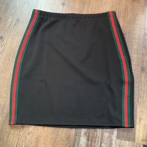 This is a crop top and tight skirt set